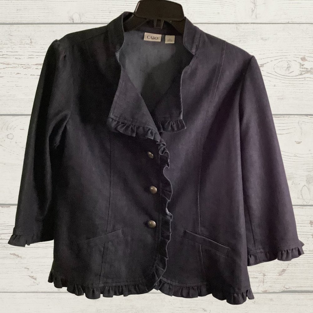 Cato Jean Jacket With 3/4 Sleeves in a size Medium